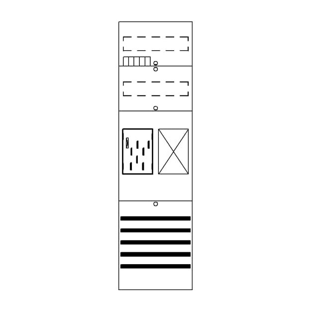 Striebel 2CPX054165R9999 BF16A11 Zählerfeld 6RE 1Z1R vorverdrahtet mit BKE-I Netzsystem TN-S 5-polig