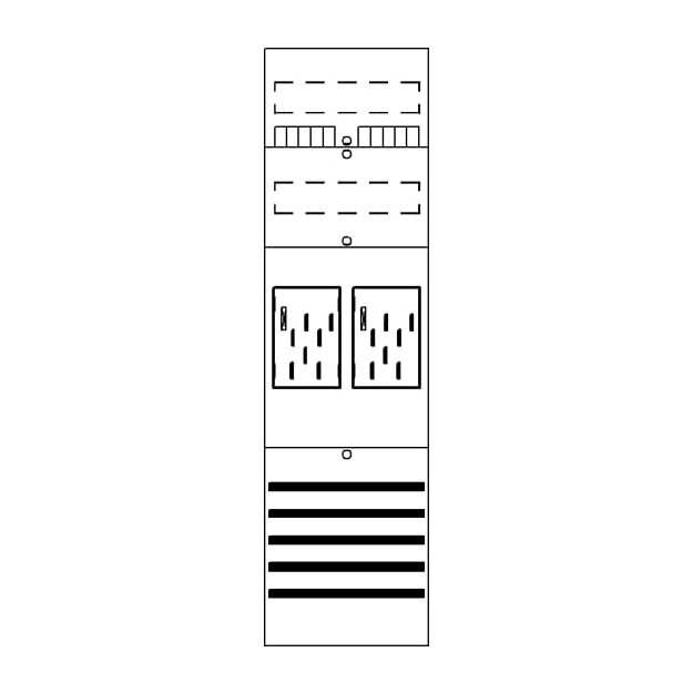 Striebel 2CPX054166R9999 BF16A2 Zählerfeld 6RE 2Z vorverdrahtet mit BKE-I Netzsystem TN-S 5-polig