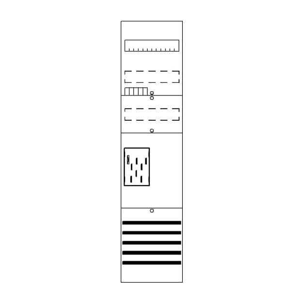 Striebel 2CPX054167R9999 BF17A1XXB Zählerfeld 7RE 1Z16Q vorverdrahtet mit BKE-I Netzsystem TN-S 5-polig