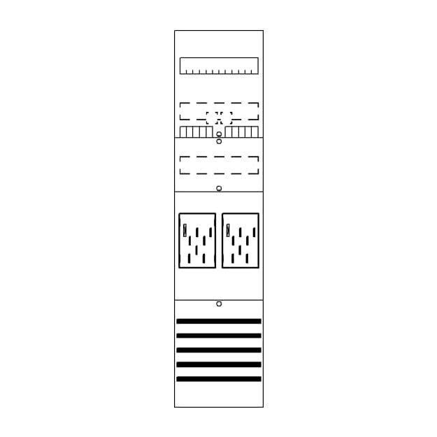 Striebel 2CPX054102R9999 BF17F11 Zählerfeld 7RE 1Z1R vorverdrahtet mit BKE-I Netzsystem TN-S 5-polig