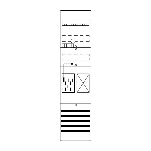 Striebel 2CPX054131R9999 BF17L11 Zählerfeld 7RE 1Z1R vorverdrahtet mit BKE-I Netzsystem TN-S 5-polig