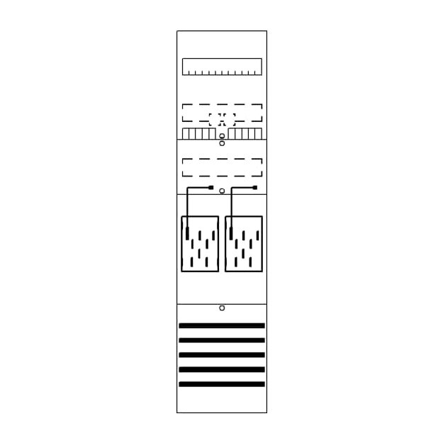 Striebel 2CPX054160R9999 BF17M2 Zählerfeld 7RE 2Z vorverdrahtet mit BKE-I Netzsystem TN-S 5-polig
