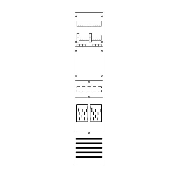 Striebel 2CPX054173R9999 BF19A2XAY Zählerfeld 9RE 2Z vorverdrahtet mit BKE-I Netzsystem TN-S 5-polig