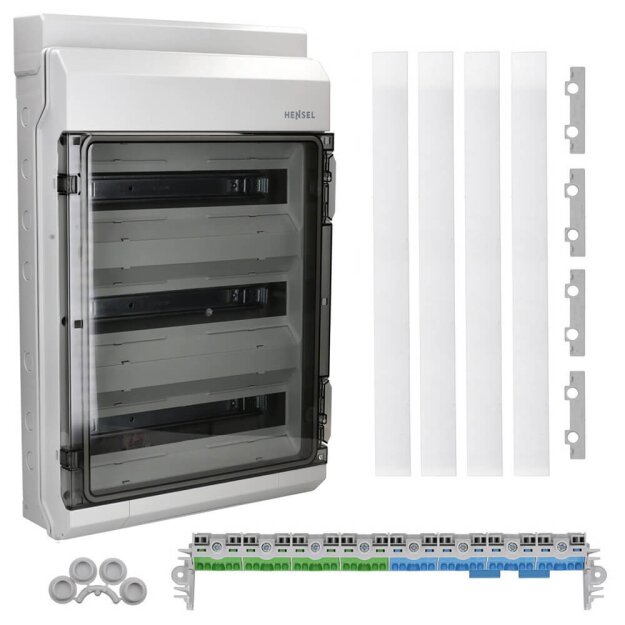 Hensel KV3554 KV 90-Automatengehäuse 54 Teilungseinheiten (3x18x18 mm), IP 54
