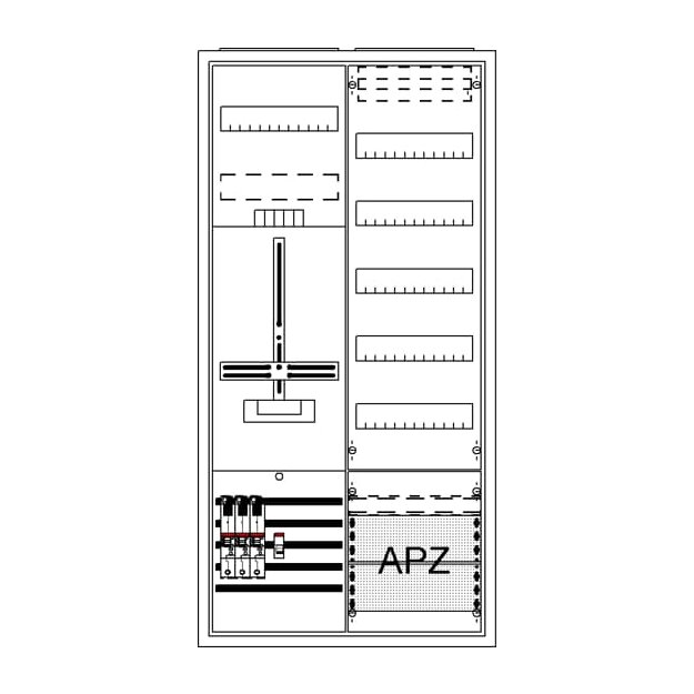 Striebel 2CPX054255R9999 DA27BB5 Komplettschrank, AP Dreipunkt, A27 1Z1V5A2