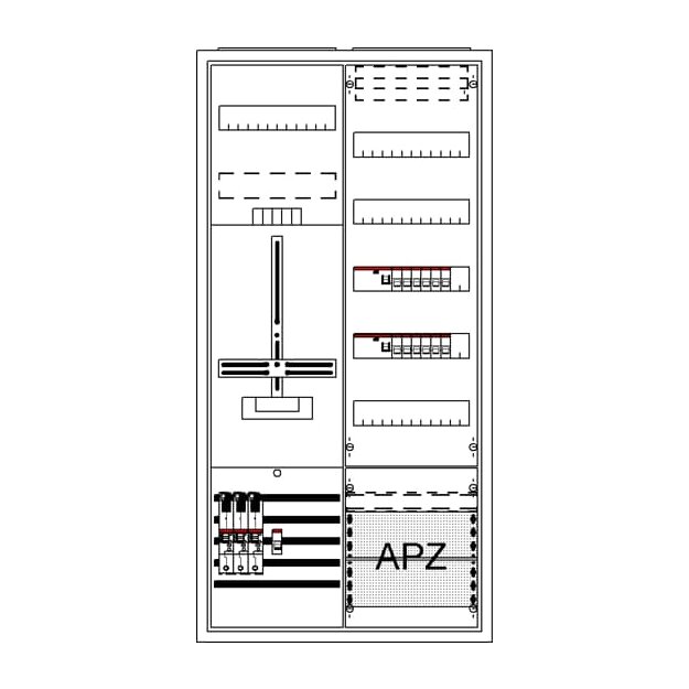 Striebel 2CPX054251R9999 DA27BB6V Komplettschrank, AP Dreipunkt, A27 1Z1V5A2