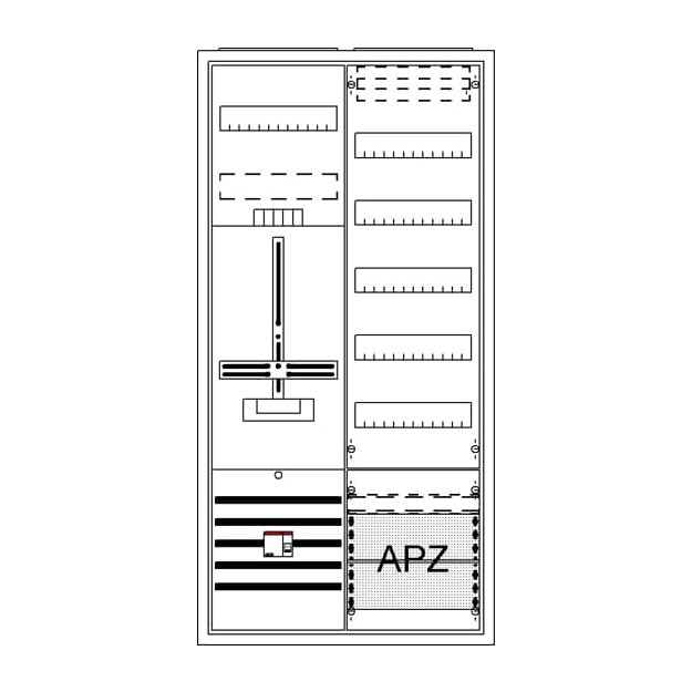 Striebel 2CPX054253R9999 DA27BBL Komplettschrank, AP Dreipunkt, A27 1Z1V5A2OVR