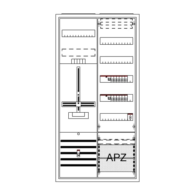 Striebel 2CPX054285R9999 DA27CBW Komplettschrank, AP Dreipunkt, A27 1Z1V5A2