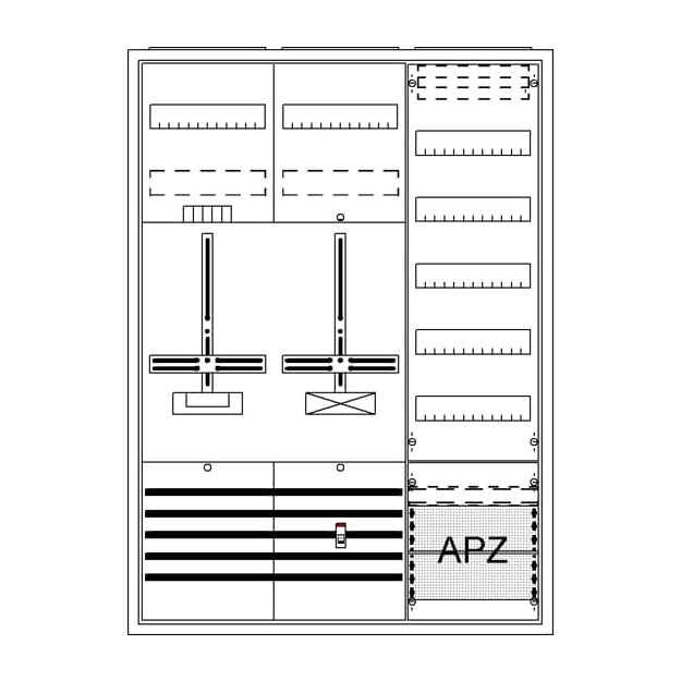 Striebel 2CPX054256R9999 DA37BC Komplettschrank, AP Dreipunkt, A37 1Z1S1V5A2