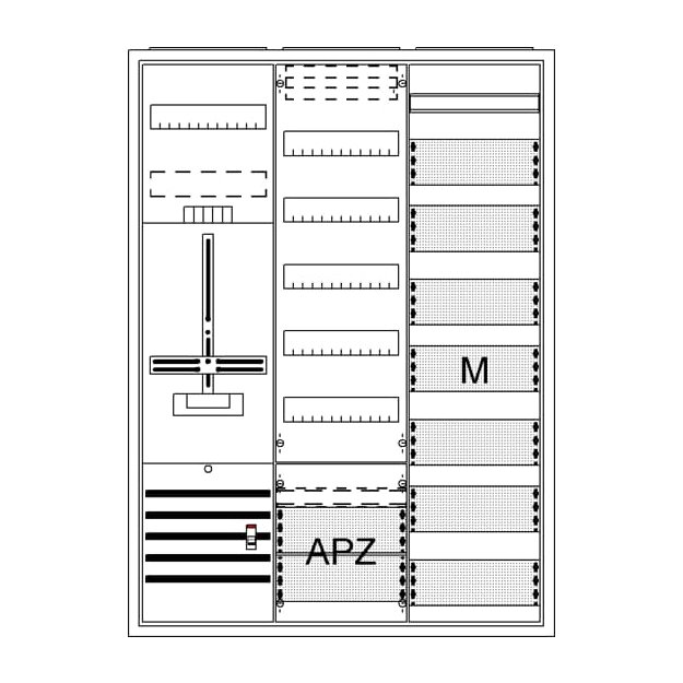 Striebel 2CPX054271R9999 DA37GD Komplettschrank, AP Dreipunkt, A37 1Z1V7M1A2