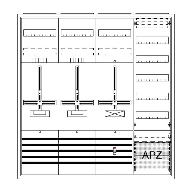 Striebel 2CPX054258R9999 DA47BH Komplettschrank, AP Dreipunkt, A47 2Z1S1V5A2