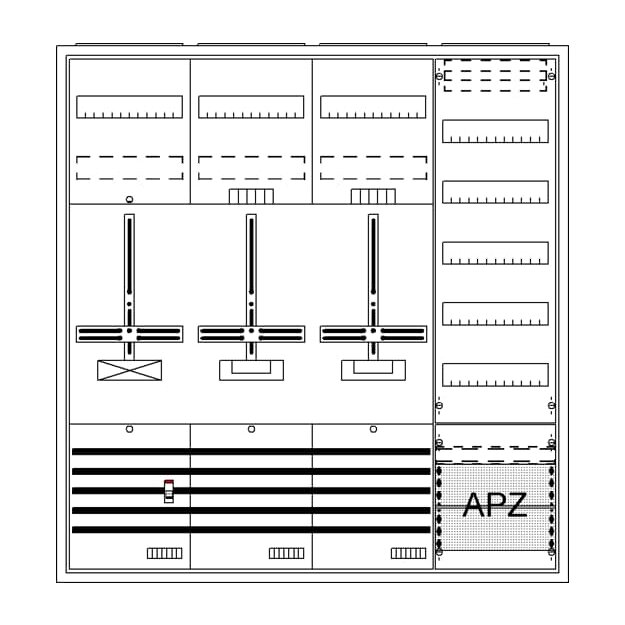 Striebel 2CPX054274R9999 DA47GH Komplettschrank, AP Dreipunkt, A47 2Z1S1V5A2