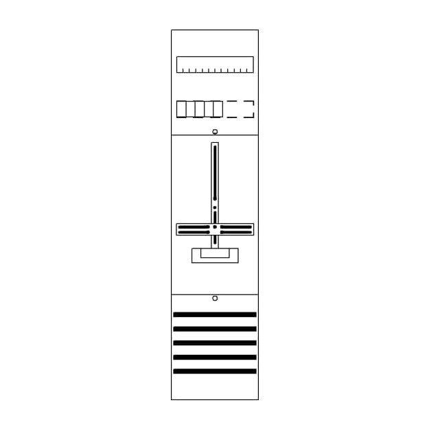 Striebel 2CPX054180R9999 DF17A1XC Zählerfeld 7RE 1Z 25Q vorverd. mit Zählerkreuz 25qmm