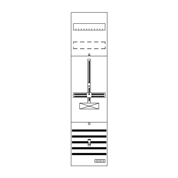Striebel 2CPX054176R9999 DF17AA Zählerfeld 7RE 1S vorverdrahtet mit Zählerkreuz Netzsystem TN-S 5-polig