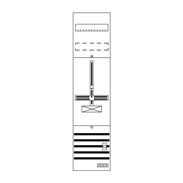 Striebel 2CPX054178R9999 DF17AD Zählerfeld 7RE 1Z vorverdrahtet mit Zählerkreuz Netzsystem TN-S 5-polig