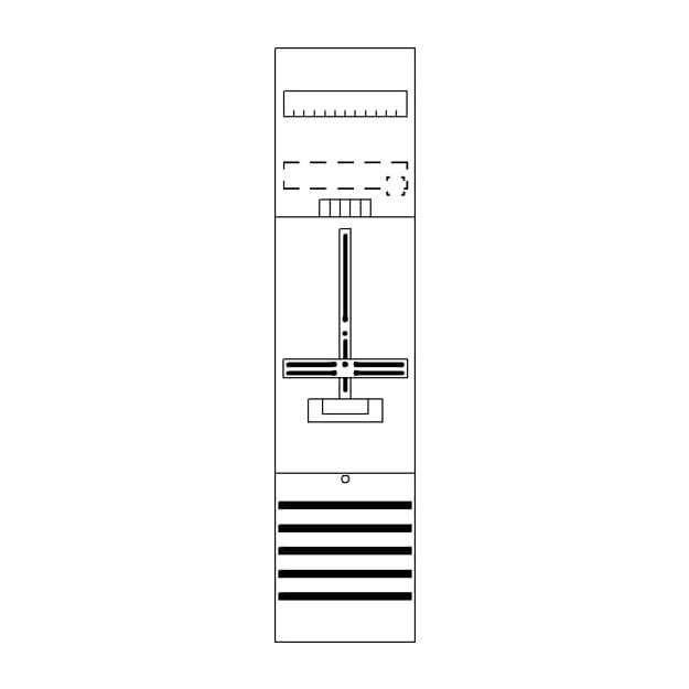 Striebel 2CPX054080R9999 DF17B1 Zählerfeld 7RE 1Z vorverdrahtet mit Zählerkreuz Netzsystem TN-S 5-polig