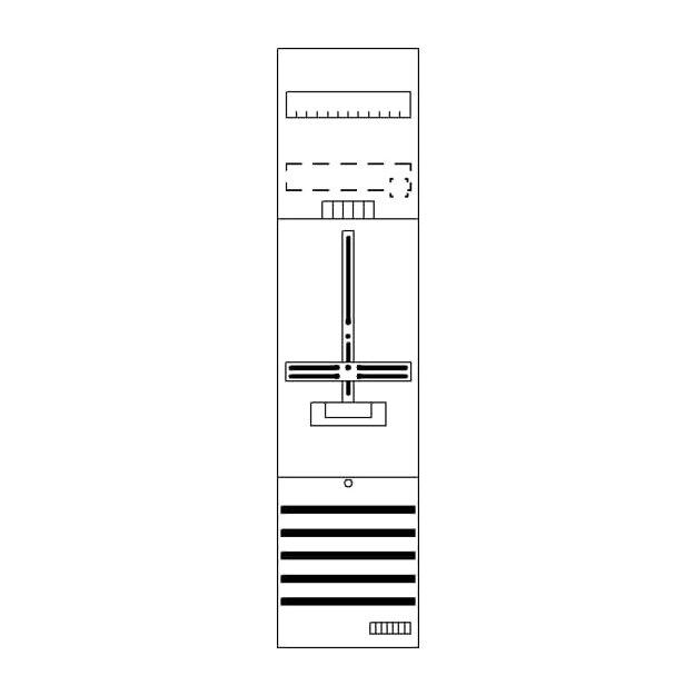 Striebel 2CPX054108R9999 DF17G1 Zählerfeld 7RE 1Z vorverdrahtet mit Zählerkreuz Netzsystem TN-S 5-polig