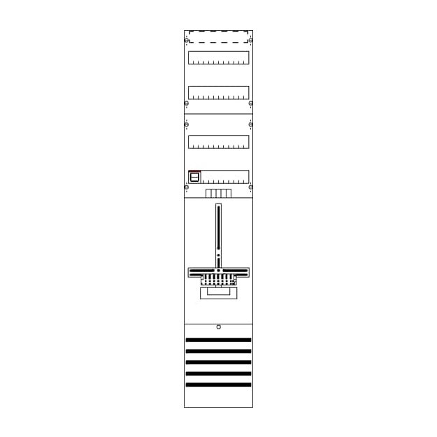 Striebel 2CPX054143R9999 DF19Q1V Zählerfeld 9RE 1Z+2RE vorverdrahtet mit Zählerkreuz