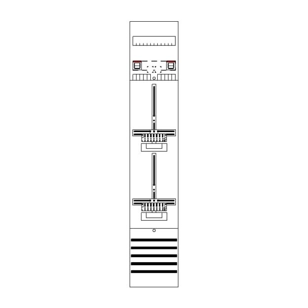 Striebel 2CPX054144R9999 DF19Q2 Zählerfeld 9RE 2Z vorverdrahtet mit Zählerkreuz Netzsystem TN-S 5-polig