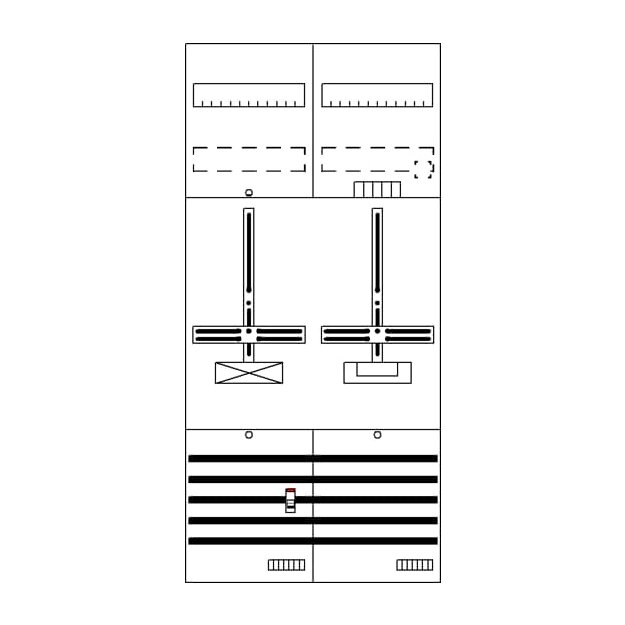Striebel 2CPX054109R9999 DF27G1B Zählerfeld 7RE 1Z1S vorverdrahtet mit Zählerkreuz