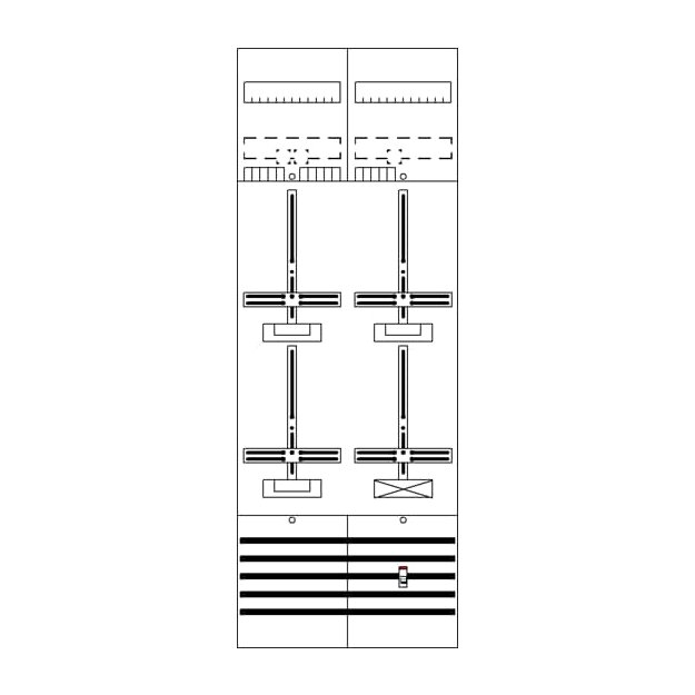 Striebel 2CPX054156R9999 DF29C3A Zählerfeld 9RE 3Z1S vorverdrahtet mit Zählerkreuz