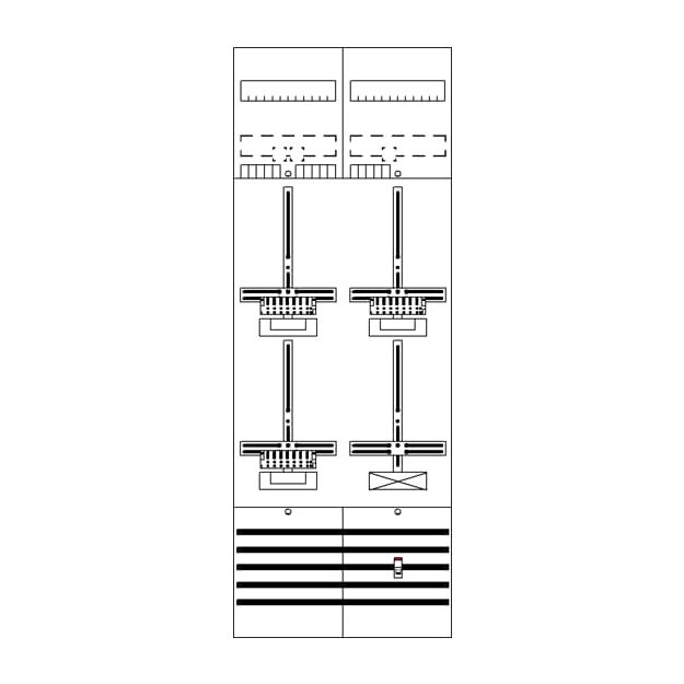 Striebel 2CPX054099R9999 DF29P3A Zählerfeld 9RE 3Z1S vorverdrahtet mit Zählerkreuz