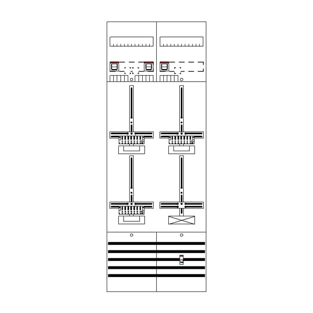 Striebel 2CPX054145R9999 DF29Q3A Zählerfeld 9RE 3Z1 vorverdrahtet mit Zählerkreuz