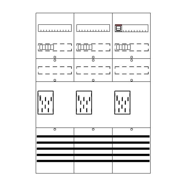 Striebel 2CPX054419R9999 DF37A3XBM Zählerfeld 7RE 3ZM 16Q vorverd. mit Zählerkreuz 16qmm