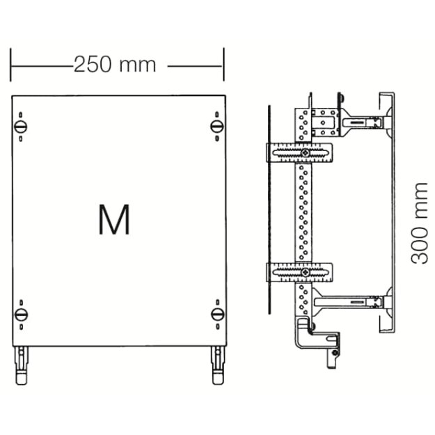 Striebel 2CPX037820R9999 ED61MA Kombi-Set Montageplatte 2RE / BH000, 1FB