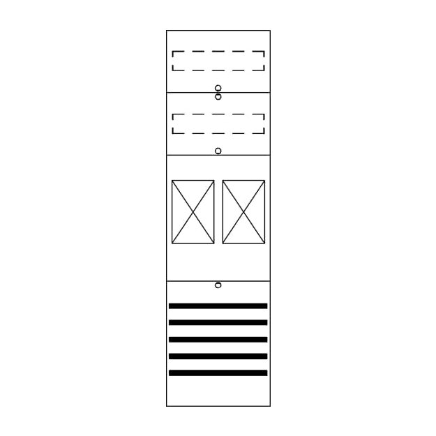 Striebel 2CPX054033R9999 FB16 Zählerfeld ohne Verdrahtung mit BKE-I, 6RE