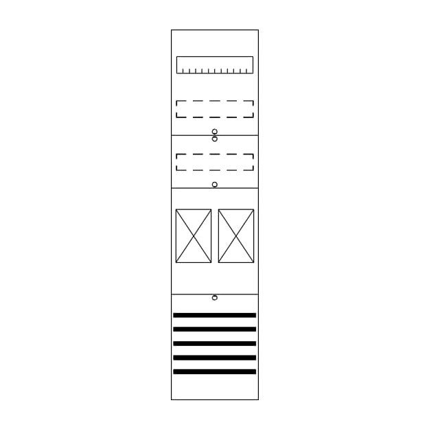 Striebel 2CPX054034R9999 FB17 Zählerfeld ohne Verdrahtung mit BKE-I, 7RE