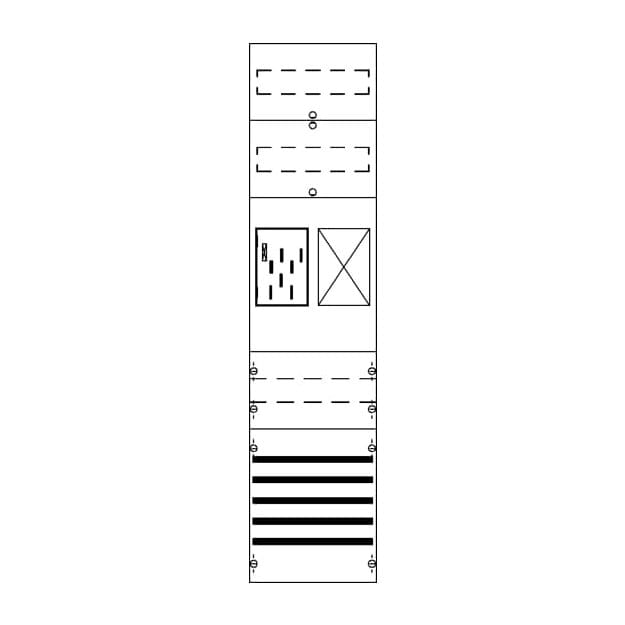 Striebel 2CPX054197R9999 FB17XM2 Zählerfeld ohne Verdrahtung mit BKE-I, 7RE