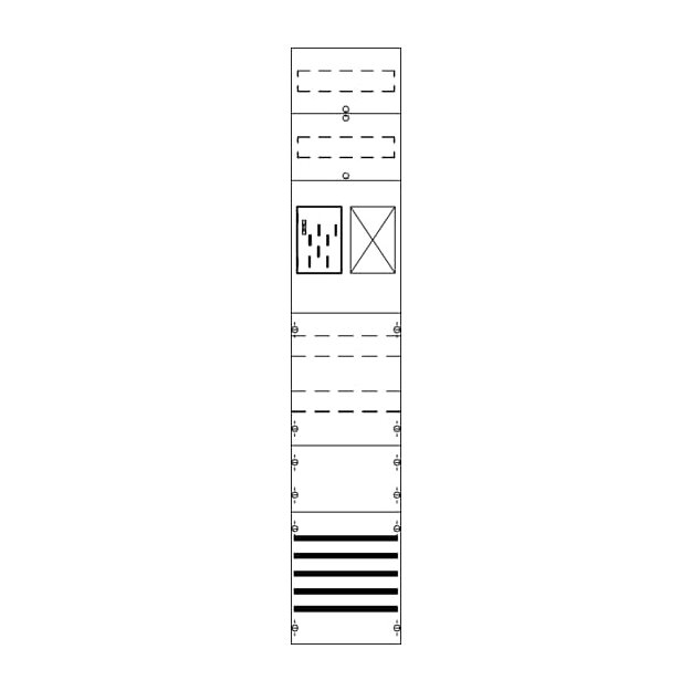 Striebel 2CPX054199R9999 FB19XM2 Zählerfeld ohne Verdrahtung mit BKE-I, 9RE