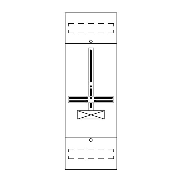 Striebel 2CPX054043R9999 FD15H1 Zählerfeld ohne Verdrahtung mit Dreipunkt-Befestigung, 5RE