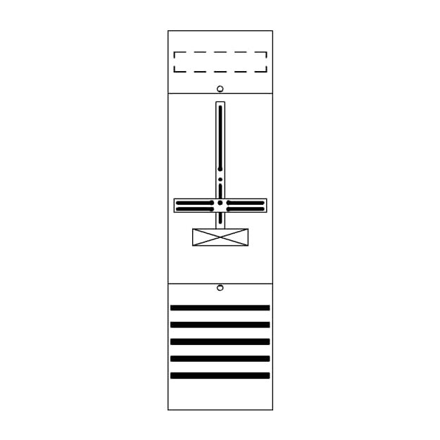 Striebel 2CPX054035R9999 FD16 Zählerfeld ohne Verdrahtung mit Dreipunkt-Befestigung, 6RE