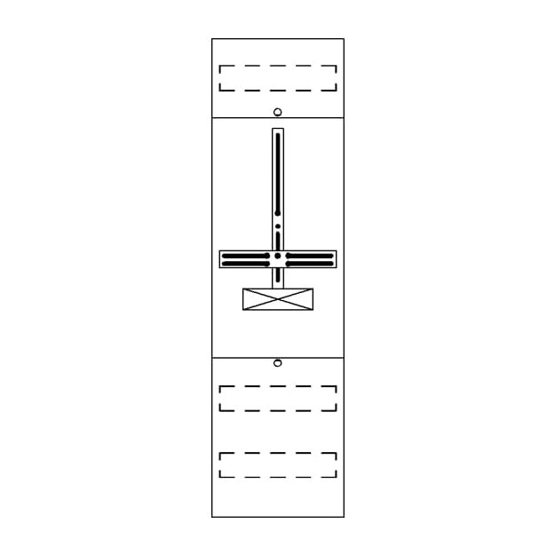 Striebel 2CPX054039R9999 FD16H Zählerfeld ohne Verdrahtung mit Dreipunkt-Befestigung, 6RE