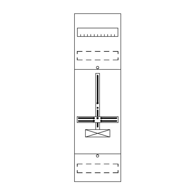 Striebel 2CPX054044R9999 FD16H1 Zählerfeld ohne Verdrahtung mit Dreipunkt-Befestigung, 6RE
