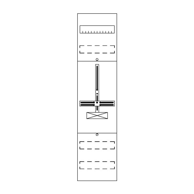 Striebel 2CPX054040R9999 FD17H Zählerfeld ohne Verdrahtung mit Dreipunkt-Befestigung, 7RE