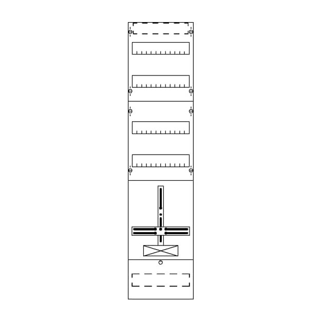 Striebel 2CPX054045R9999 FD17KH1 Zählerfeld ohne Verdrahtung mit Dreipunkt-Befestigung, 7RE