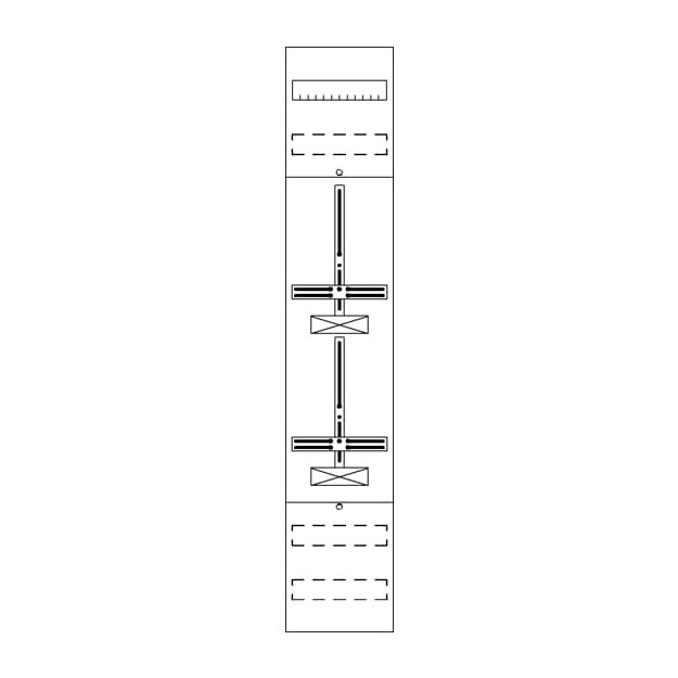 Striebel 2CPX054042R9999 FD19DH Zählerfeld ohne Verdrahtung mit Dreipunkt-Befestigung, 9RE