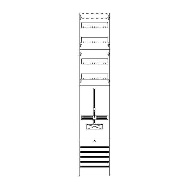Striebel 2CPX054037R9999 FD19E Zählerfeld ohne Verdrahtung mit Dreipunkt-Befestigung, 9RE