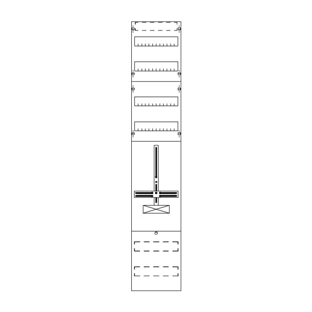 Striebel 2CPX054041R9999 FD19EH Zählerfeld ohne Verdrahtung mit Dreipunkt-Befestigung, 7RE