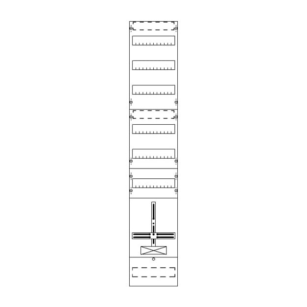 Striebel 2CPX054046R9999 FD19KH1 Zählerfeld ohne Verdrahtung mit Dreipunkt-Befestigung, 9RE
