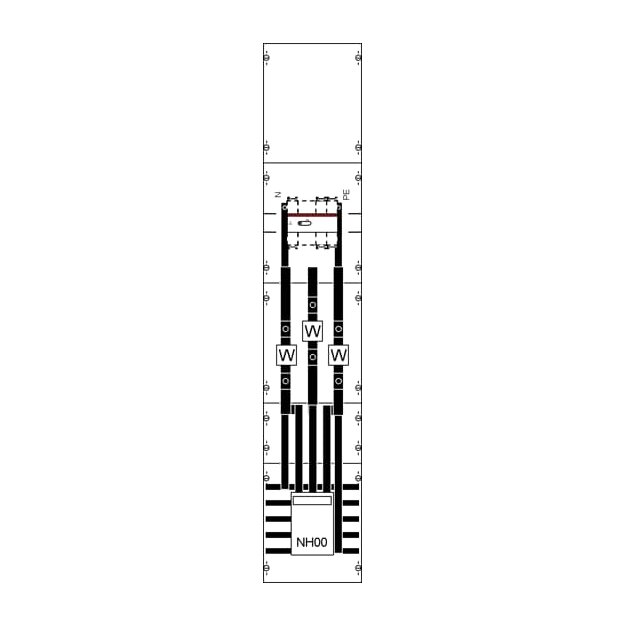 Striebel 2CPX033407R9999 KA4034 Wandlerfeld BH5, SS vorverdrahtet Netzsystem TN-S 5-polig, 160 A
