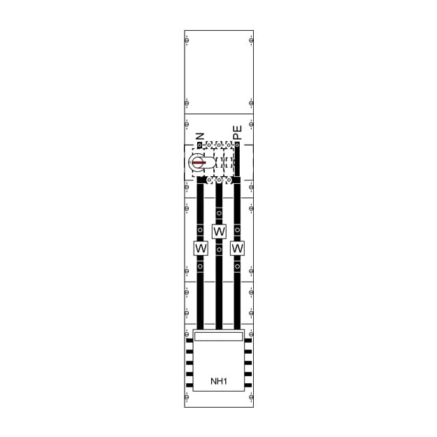 Striebel 2CPX033408R9999 KA4035 Wandlerfeld BH5, SS vorverdrahtet Netzsystem TN-S 5-polig, 250 A