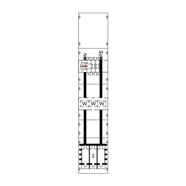Striebel 2CPX033410R9999 KA4037 Wandlerfeld BH5, SS vorverdrahtet Netzsystem TN-S 5-polig, 250 A