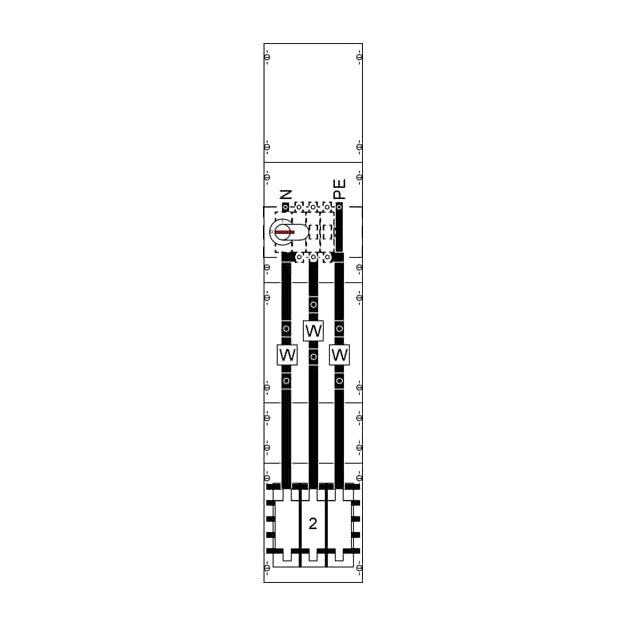 Striebel 2CPX033411R9999 KA4038 Wandlerfeld BH5, SS vorverdrahtet Netzsystem TN-S 5-polig, 250 A
