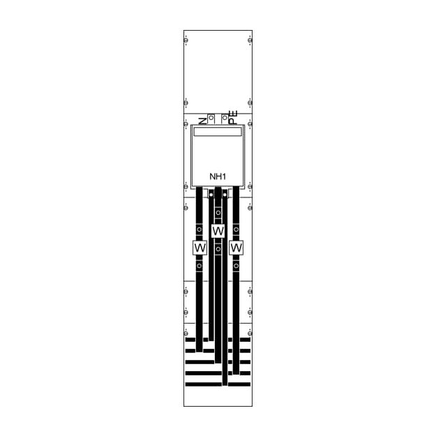 Striebel 2CPX033412R9999 KA4039 Wandlerfeld BH5, SS vorverdrahtet Netzsystem TN-S 5-polig, 250 A