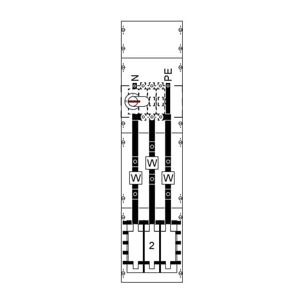 Striebel 2CPX033414R9999 KA4041 Wandlerfeld BH3, SS, UT NH2 vorverdrahtet Netzsystem TN-S 5-polig, 250 A