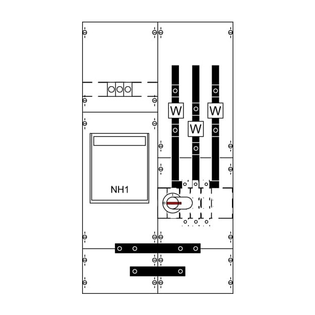 Striebel 2CPX033022R9999 KA4046 Wandlerfeld H2/B2 vorverdrahtet Netzsystem TN-S 5-polig, 200 A